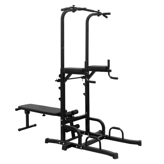 Ultimate Home Fitness Tower: Dip, Pull-Up & Bench Station