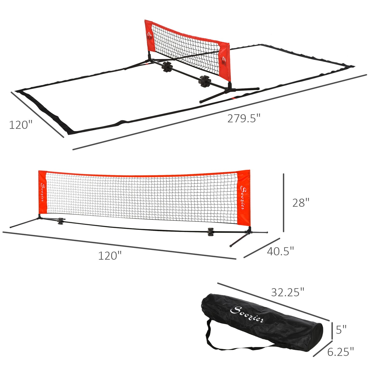 All-in-One Portable Sports Net with Storage Bag