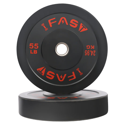 PowerLift Bumper Plates - Tough Rubber Weight Plates for Weightlifting