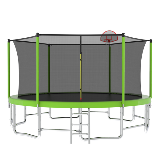 Jump & Play Trampoline with Safety Net for Kids