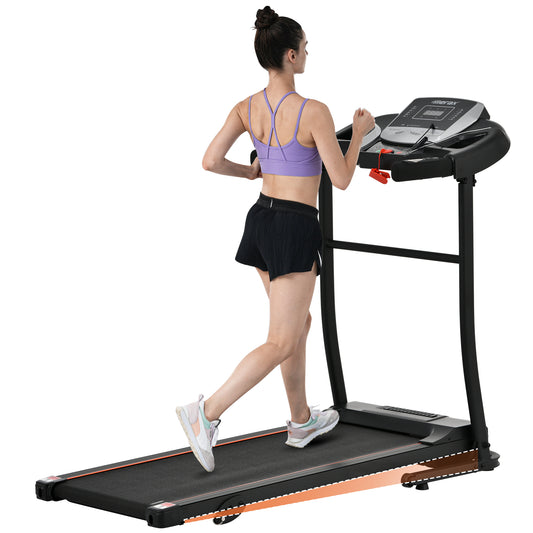 Quiet Foldable Treadmill with Pulse Sensor & Incline for Home Workouts