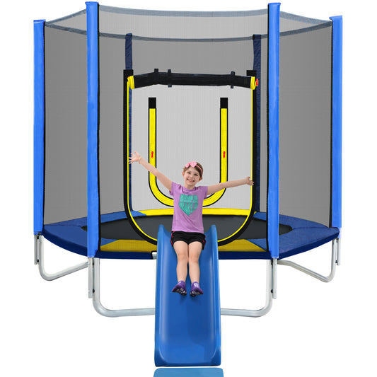 Gigantic Fun Trampoline with Slide & Safety Net