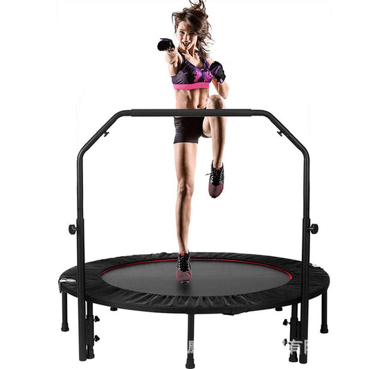 BounceFit Mini Trampoline with Adjustable Handle