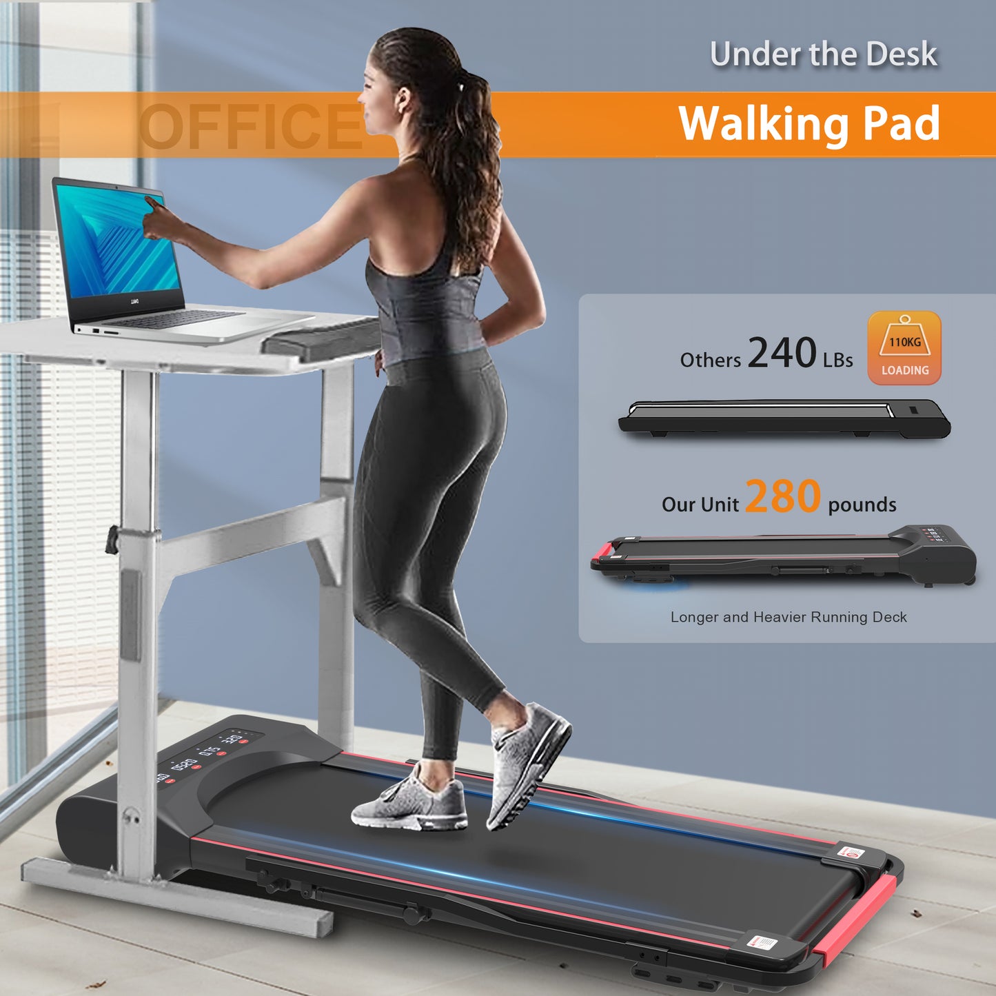 Walk and Work Treadmill with Remote Control