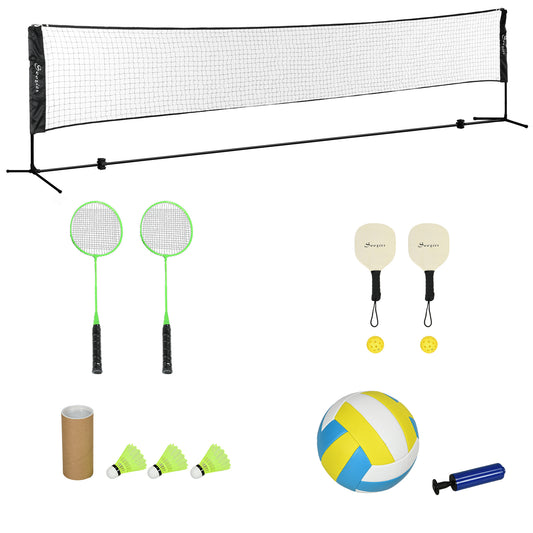 Ultimate Outdoor Sports Set: Badminton, Pickleball & Volleyball Fun!