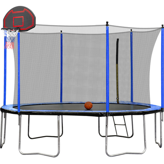 Jump & Score Trampoline Fun with Safety Enclosure!