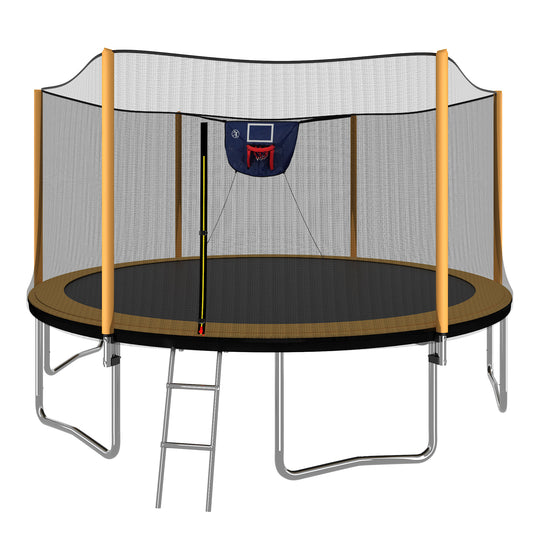 Jump & Slam Trampoline with Enclosure and Ladder