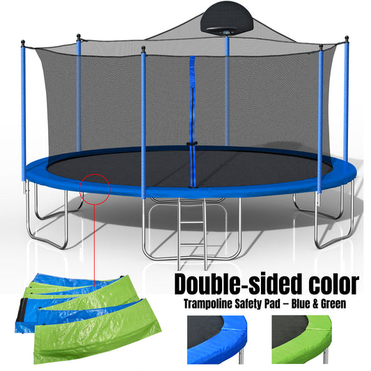 Bounce & Shoot Trampoline: Family Fun with Safety Net & Ladder