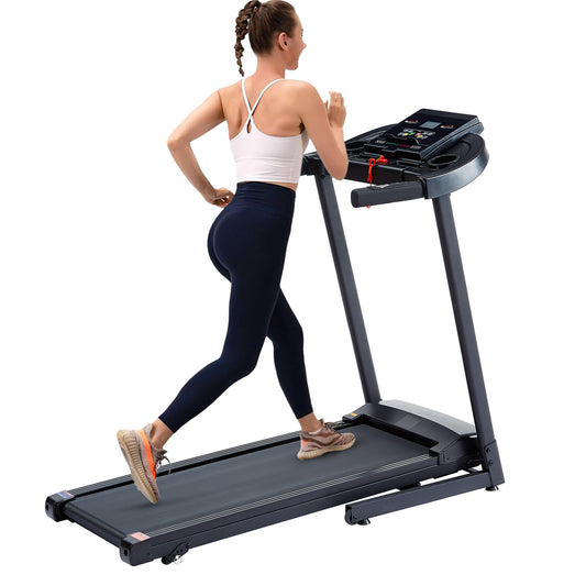 Folding Power Treadmill with Bluetooth and Heart Rate Monitor