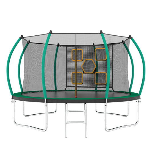 JumpJoy Trampoline - Family Fun with Safety Net & Ladder