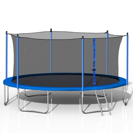 SkyBounce Trampoline with Safety Net & Ladder